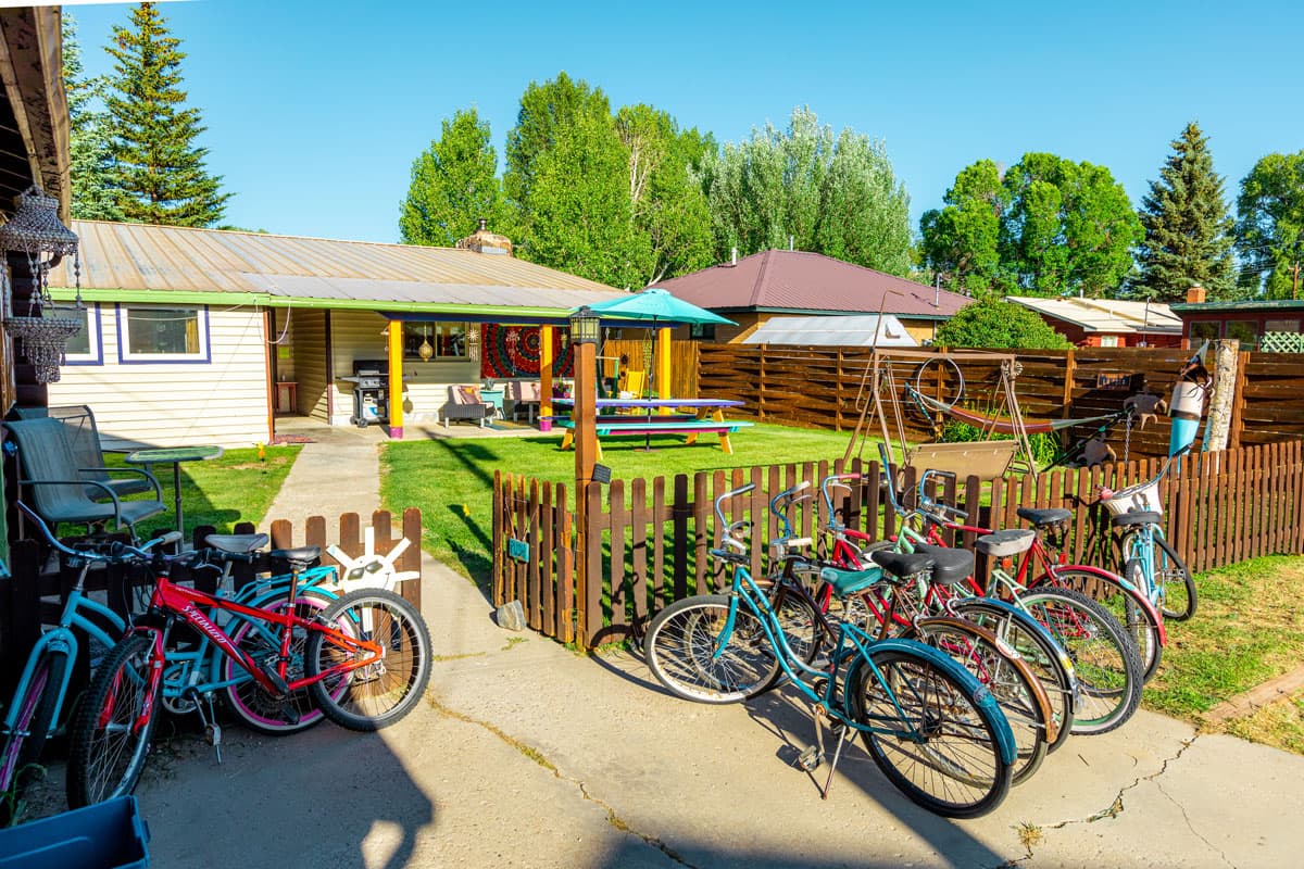 The Wanderlust Hostel's backyard