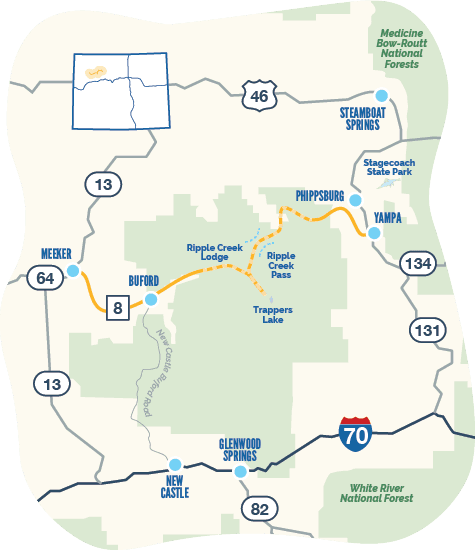 Flat Tops Trail Map