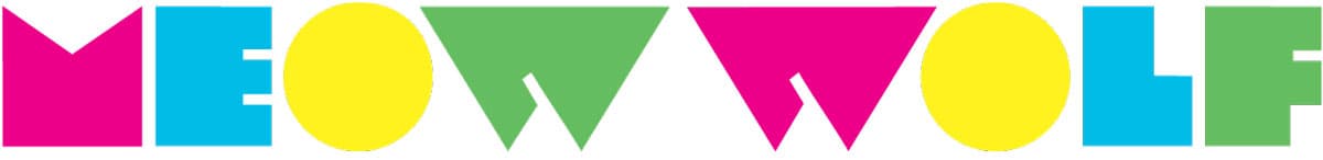 Colorful logo of Meow Wolf in Denver Colorado