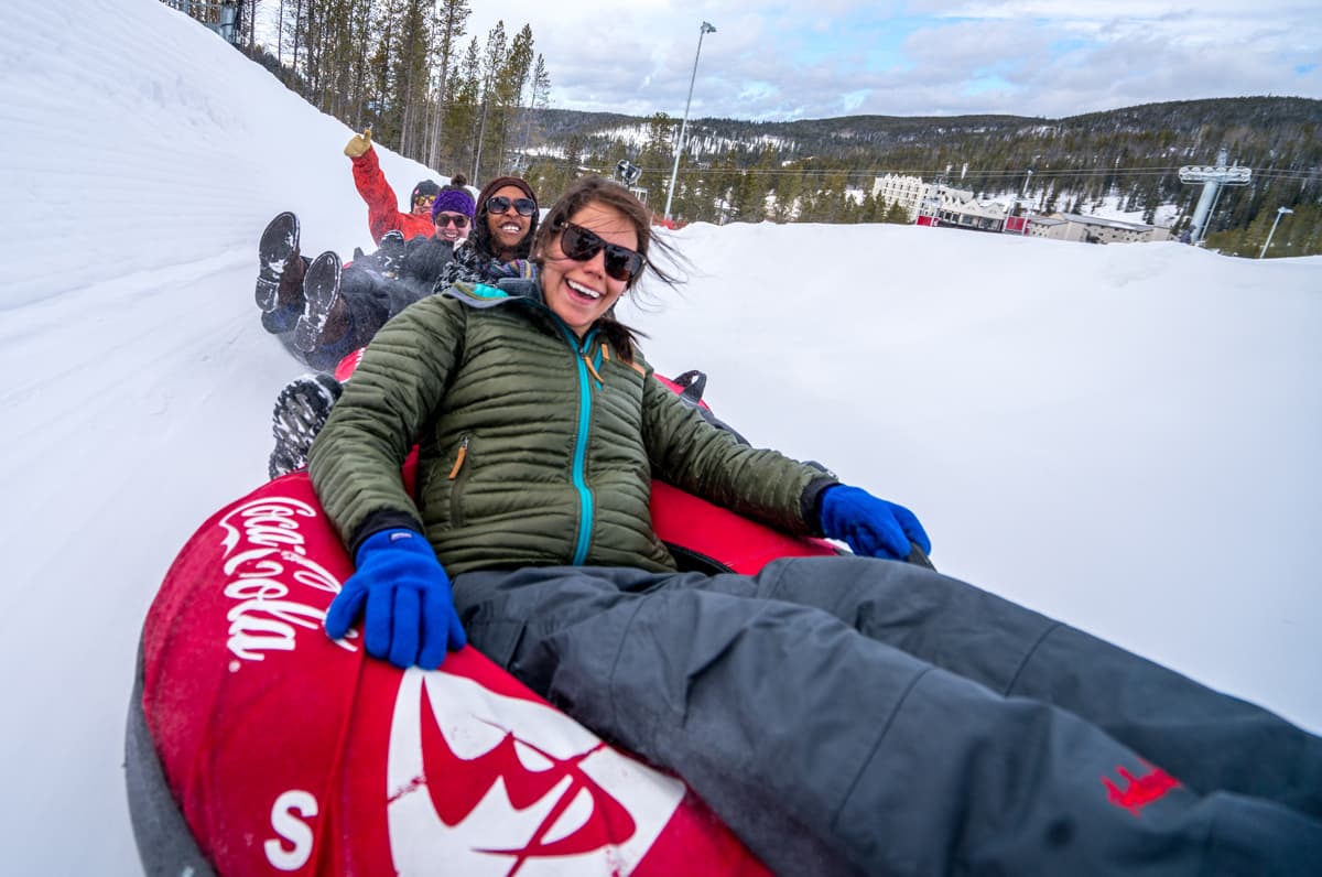 Tubing at Coca Cola Tubing Hill in Winter Park