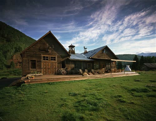 A rustic but luxurious cabin rental at Dunton Hot Springs near Telluride, CO