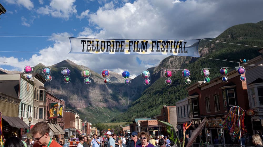Telluride Film Festival-goers gather for in Telluride's streets for festival fun