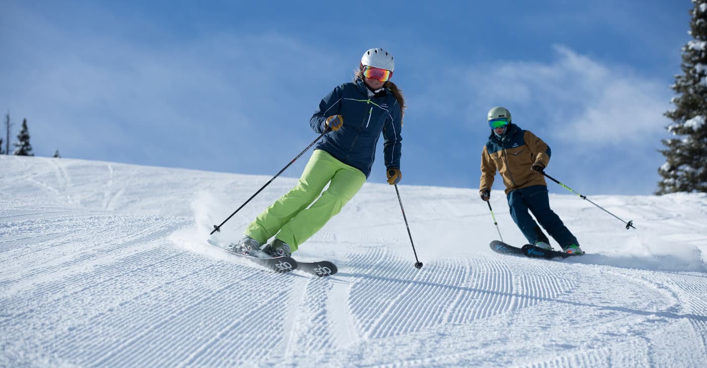 skiing one of the many groomers at purgatory. photo 8