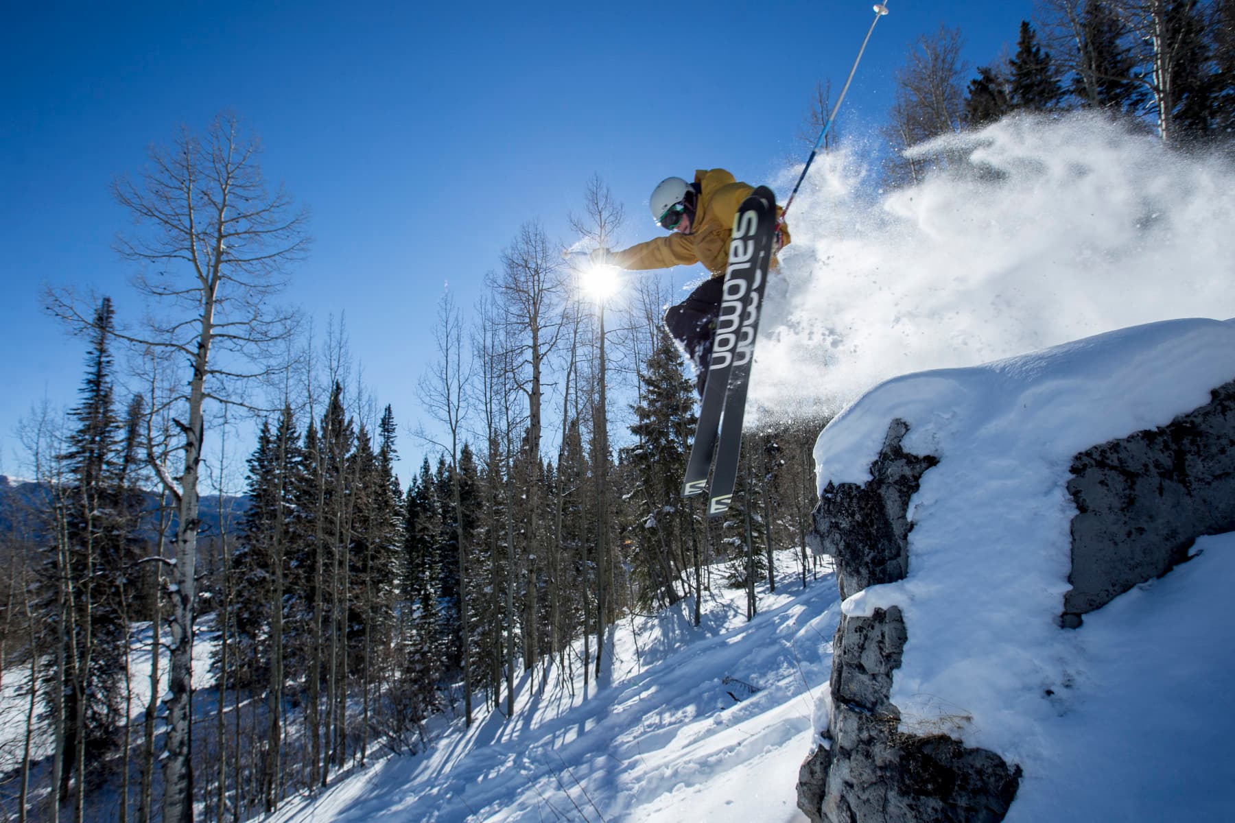 sending it off of some powder stashes on the backside of purgatory. photo 7