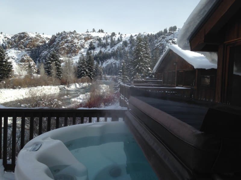 winter cabins with hot tubs on taylor river photo 10