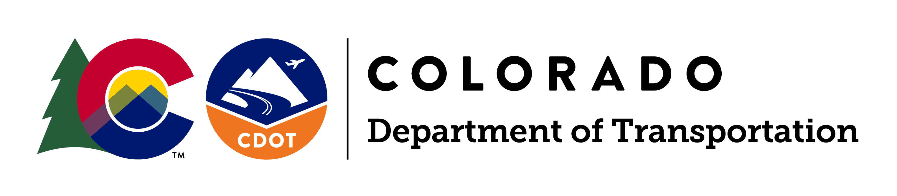 Colorado Department of Transportation logo of a green tree and white mountain