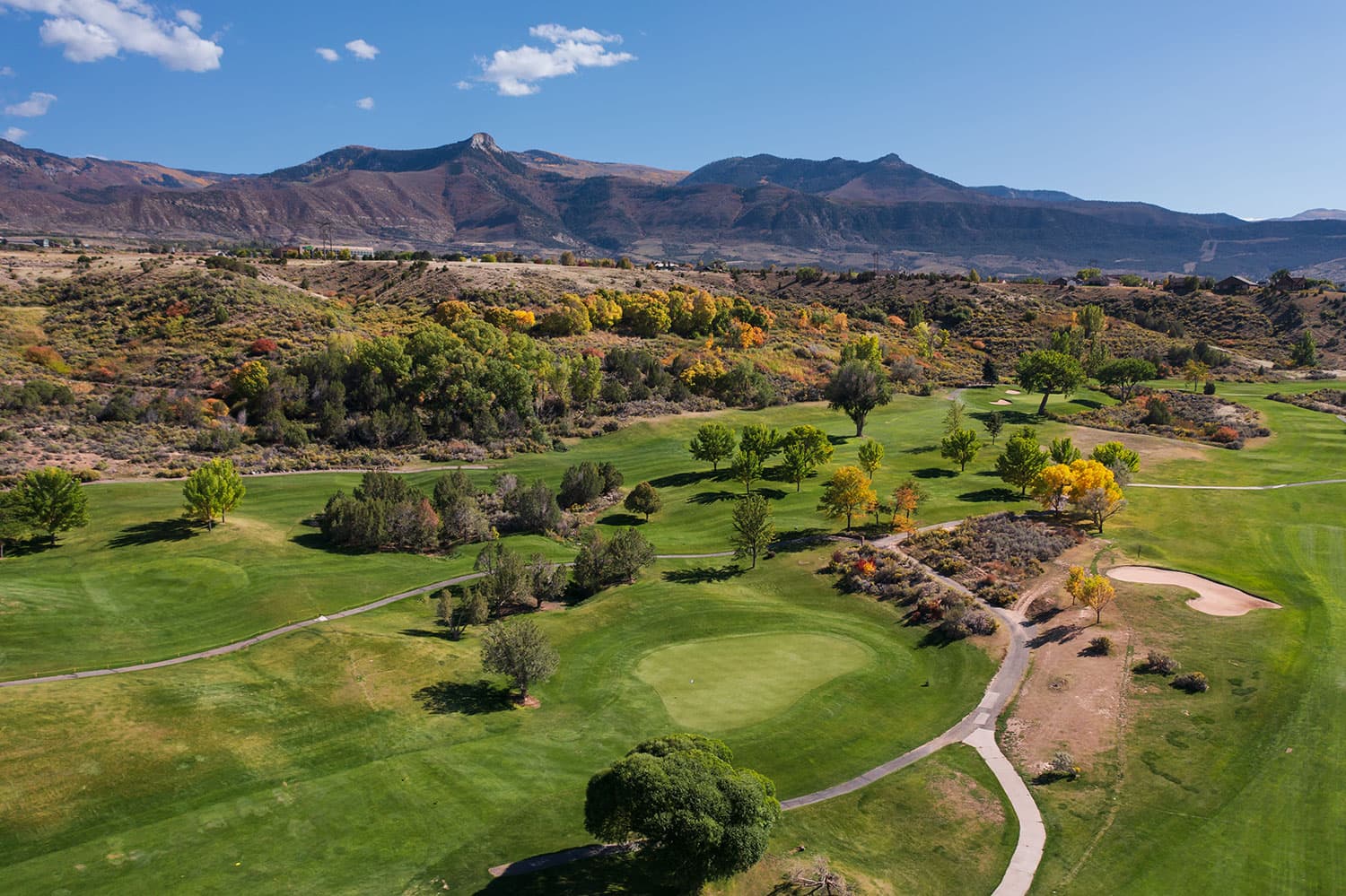 aerial photo of battlement mesa golf club photo