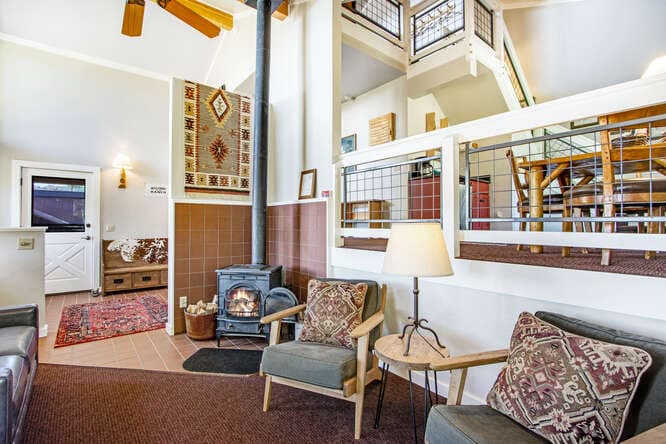 luxury log cabin living photo 8