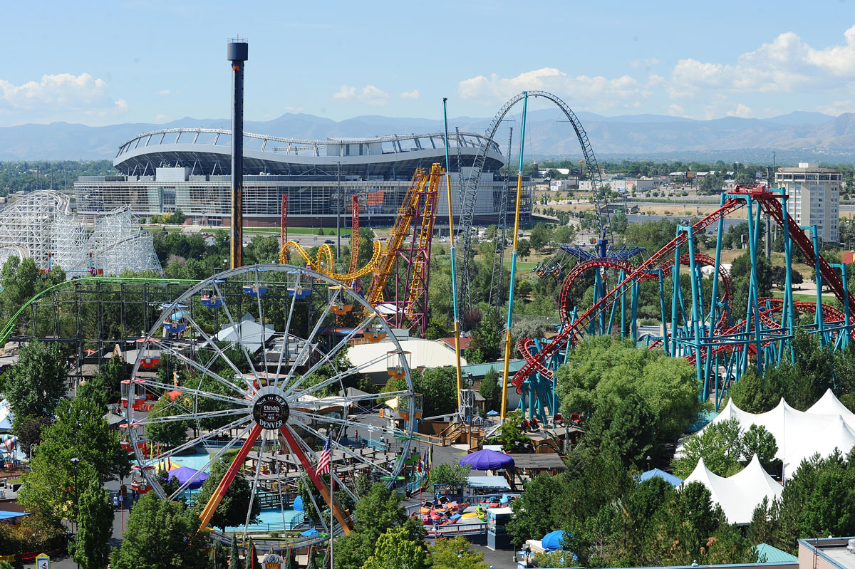 Rides at rollercoasters at Elitch Gardens Colorado, Denver