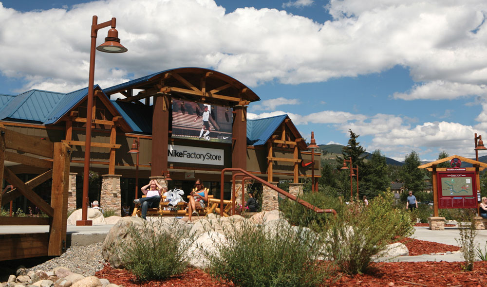 The entrance to the Nike Factory store