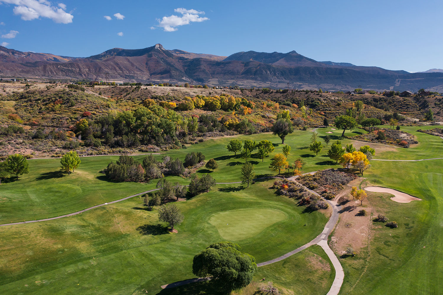 aerial photo of battlement mesa golf club photo