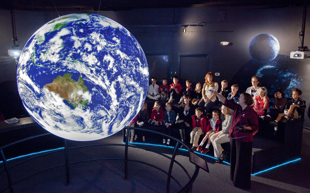see a science on a sphere presentation in our northrop grumman science center photo