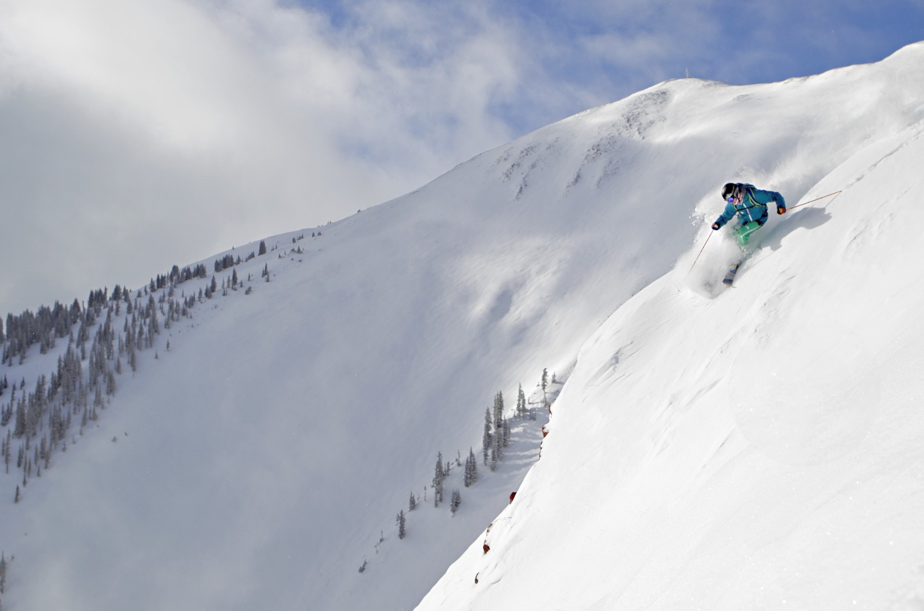 fresh tracks on highland bowl. photo: tom zuccareno photo