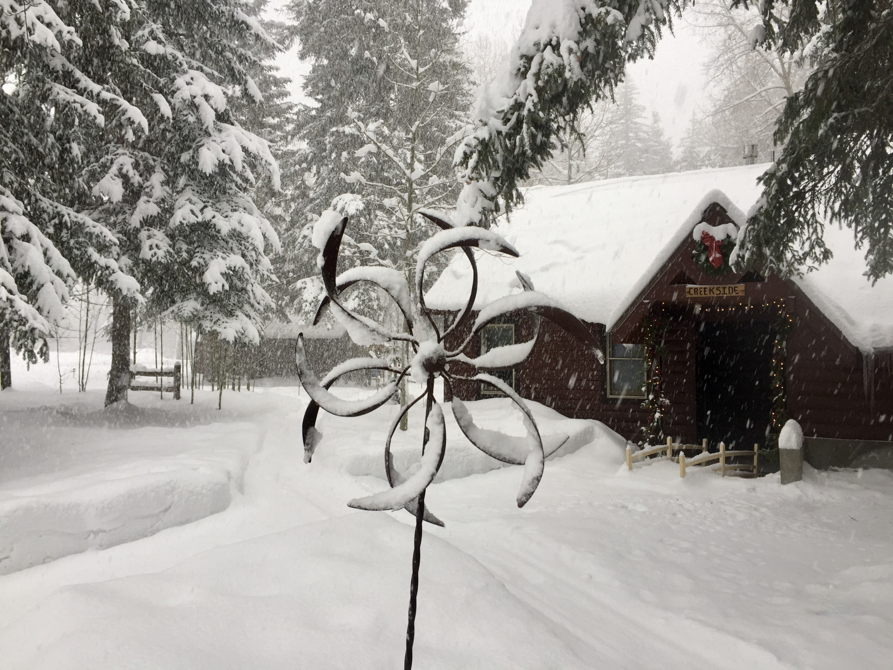 creekside cabin winter photo 17