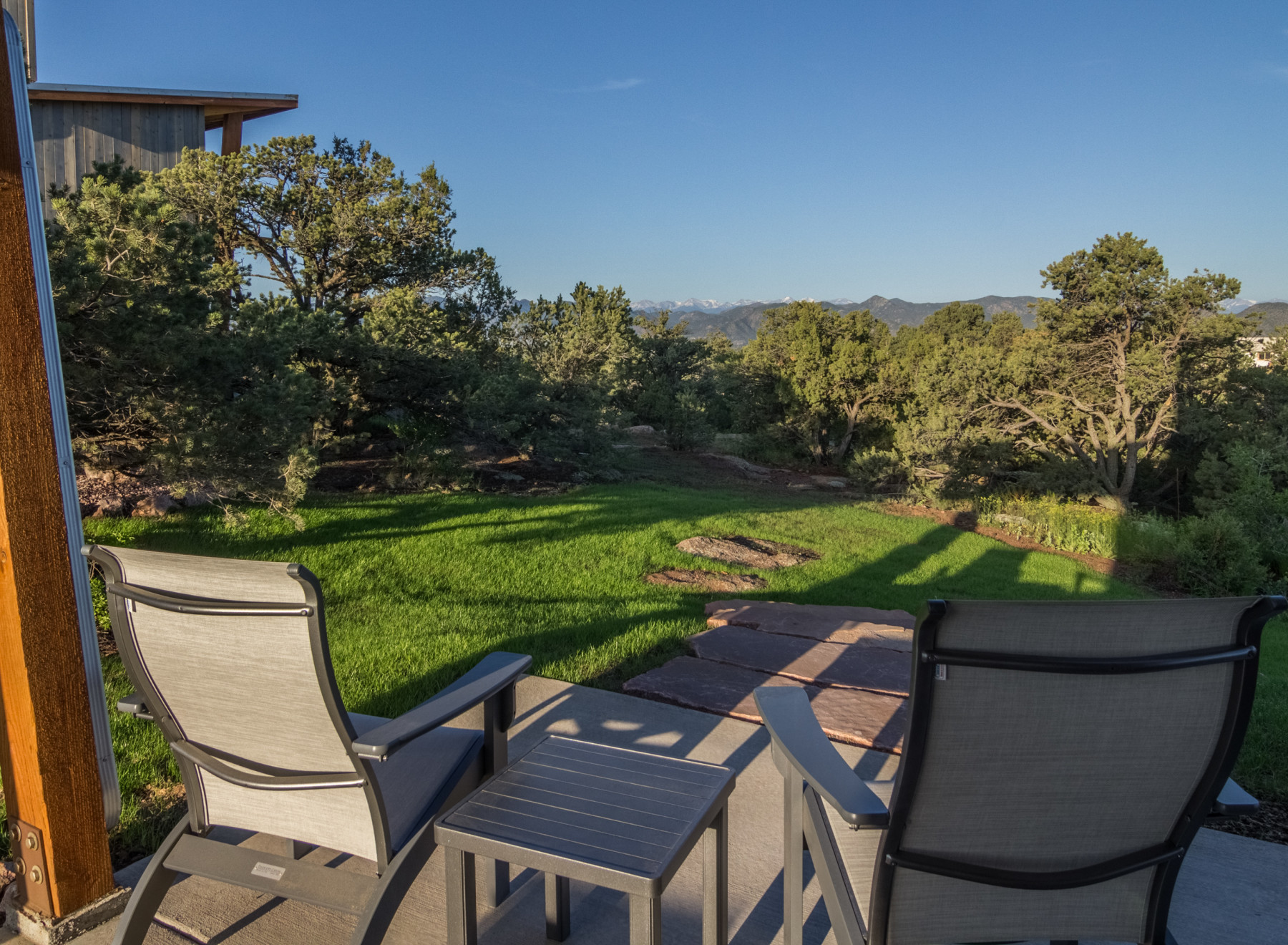 patio view from luxury cabins photo 8